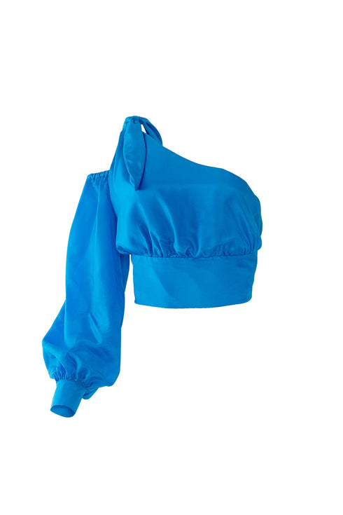 Valentina Top Azul turquesa